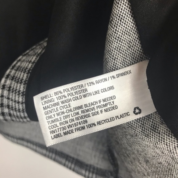 Wild Fable Black White Houndstooth Print Crop Top - Picture 4 of 5